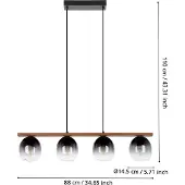 Eglo Glazen hanglamp Filago