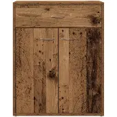 vidaXL Dressoir 60x30x75 cm bewerkt hout oud houtkleurig