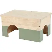 Zolux neolife houten huisje konijn groen 40x25x20 cm