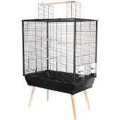 Zolux vogelkooi neo jili zwart - 78x48x81/112 cm