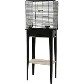 Zolux vogelkooi chic loft met meubel zwart 124x44,5x28 cm