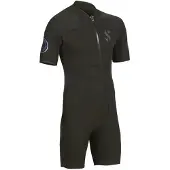 SCUBAPRO Oneflex F-zip Man 2.5 Mm Short Sleeve Shorty Zwart L Man