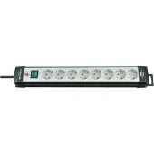 Brennenstuhl Stekkerdoos 8-voudig | | 3 meter (Schakelaar, Zwart/Wit)