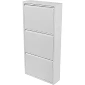 En.casa Schoenenkast Sokndal 3 kleppen wit 104x50x15 cm []