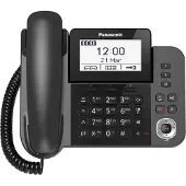 Panasonic KX-TGF320E, DECT, zwart, LCD-scherm, AAA-batterijen, 1,88 - 1,9 Hz, geschikt voor wandmontage of plaatsing op een bureau