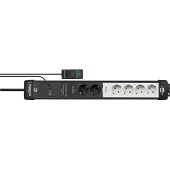 Brennenstuhl 1951560103 Premium-Line Comfort Switch Plus 6-fach Steckdosenleiste mit Fußschalter schwarz