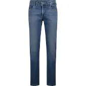 Gardeur pantalon blauw denim, katoen