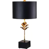Flambeau LED Tafellamp Camilia | 1X E27 Max 60W | Antique Gold and Black