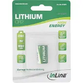 InLine 1271, Wegwerpbatterij, CR2, Lithium, 3V, 1 stuk, 850 mAh