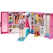Barbie Droom Kledingkast met pop - Poppenset