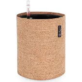 Lechuza TRENDCOVER 23 KURK - Plantenbak - met uitneembare binnenbak - met bewateringssysteem - ALL-IN-ONE set met LECHUZA-PON - light natural