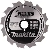 Makita B-33554 Cirkelzaagblad Hout (bouw/constructie) | Specialized | 190 x 30 mm | 12-tands