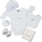 Petit villain Giftset 6-delig Welcome Baby Wit 0-3mnd maat Maat 0-3maanden