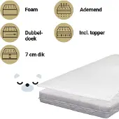 ZZZOO Matras Wieg + Topper 40x80 Airgosafe Beer