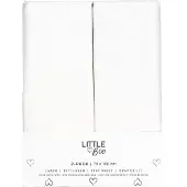 Little Boo Laken Wieg Uni White 2-pack 75x100