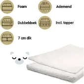 ZZZOO Matras Box + Topper 75x95 Airgosafe Beer