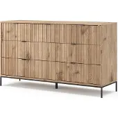 Vicco Eliza Dressoir – 42 x 81 cm met 7 laden Viking Eik