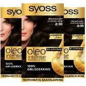 Syoss 3x Oleo Intense Haarverf 2-10 Bruinzwart