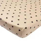 Meyco Hoeslaken Boxmatras Sweet Heart Sand/Black