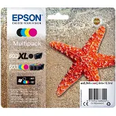 Epson Multipack 4 kleuren 603 XL: Zwart/Standaard CMY, Hoge (L) capaciteit, Zwart, Cyaan, Magenta, Geel, Pigmentinkt, Kleurinkt, 8,9 ml, 16,1 ml