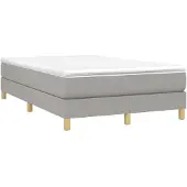 DKD Home Decor Boxspring met matras stof lichtgrijs 120x190 cm