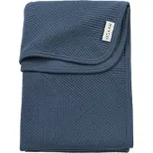 Meyco Deken Babybedje Jaquard Pure Flannel Indigo