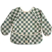 Mushie Slabbetje Long Sleeve Olive Check