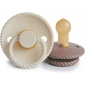 Frigg Fopspeen Rope 6-18mnd Cream/Sepia 2st