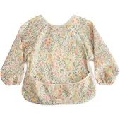 Mushie Slabbetje Long Sleeve Pastel Blooms
