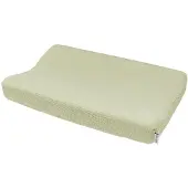 Meyco Baby Uni aankleedkussenhoes - pre-washed hydrofiel - soft olive - 50x70cm