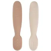 Beaba Oefenlepels Siliconen Clay/Praline 2st