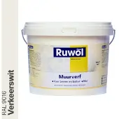 Ruwol Muurverf binnen en buiten Mat Verkeerswit (RAL 9016) 5 liter
