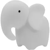 Eco-Light LED-tafellamp, vorm van een olifant, nachtlamp, wit, 1W, RGBW, kunststof, afmetingen: 8,7x11,2x13,6 cm, IP20, merk: Mary's