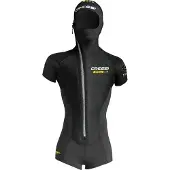 Cressi Shell 3.5-5 Mm Short Sleeve Shorty Zwart XL Man