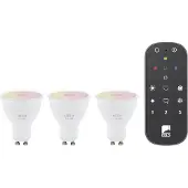 Eglo GU10 Smart led | PAR16 | Mat | RGB + 2700-6500K | Zigbee | 4.9W | 3 stuks + afstandsbediening