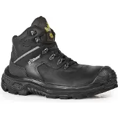 U Power Veiligheidsschoenen THANOS, maat 43, zwart/geel, S3S CI FO SR ESD, EN ISO 20345, gemaakt van pull-up leer