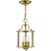 HINKLEY Elstead Gentry hanglamp, E14, 3-voudig, gepolijst messing