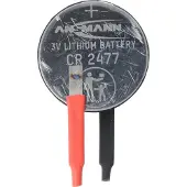 AccuCell CR2477 lithiumbatterij met soldeertjes in U-vorm