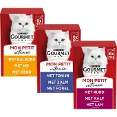 Gourmet Mon Petit Kattenvoer Nat Vlees 6 X 50 Gr
