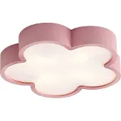 QAZQA Kinder plafondlamp roze met wit - Lucille