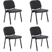 Hjh OFFICE XT 600 4 stuks per pakket - Vergaderstoel / bezoekerstoel Grafiet