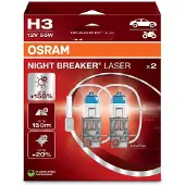 Osram Automotive 4062172388160 Halogeenlamp Night Breaker Laser Next Generation H3 55 W 12 V