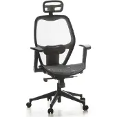 Hjh OFFICE AIR-PORT | Achterkant mesh | Zitting mesh - Professionele bureaustoel Zilvergrijs