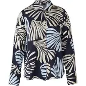 s.Oliver Black Label Blouse navy / lichtblauw / lichtgeel