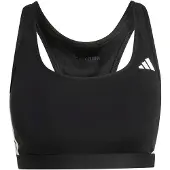 Adidas Sport bh 'Optimé Essentials Workout 3-Stripes Medium Support' zwart / wit
