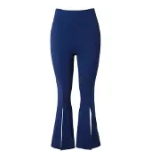 Ulla Popken - Dames - Functionele legging uitlopende pijpen ritszak - Donkerblauw - Maat 54+