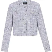 Faina Blazers 'Festive' lichtbeige / saffier / rosa / zwart