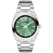 s.Oliver Analoog horloge 'Modern & Zeitlos' groen / zilver