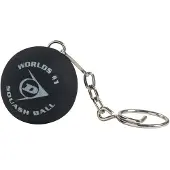 Dunlop Squash Ball Key Ring 12 Units Zwart,Zilver