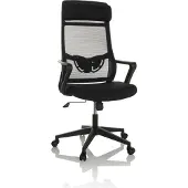 Hjh OFFICE Bureaustoel / Draaistoel NEKEO Netstof / Stof zwart